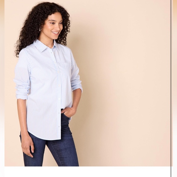 Amazon Essentials XS French blue stripe button down - Picture 8 of 9